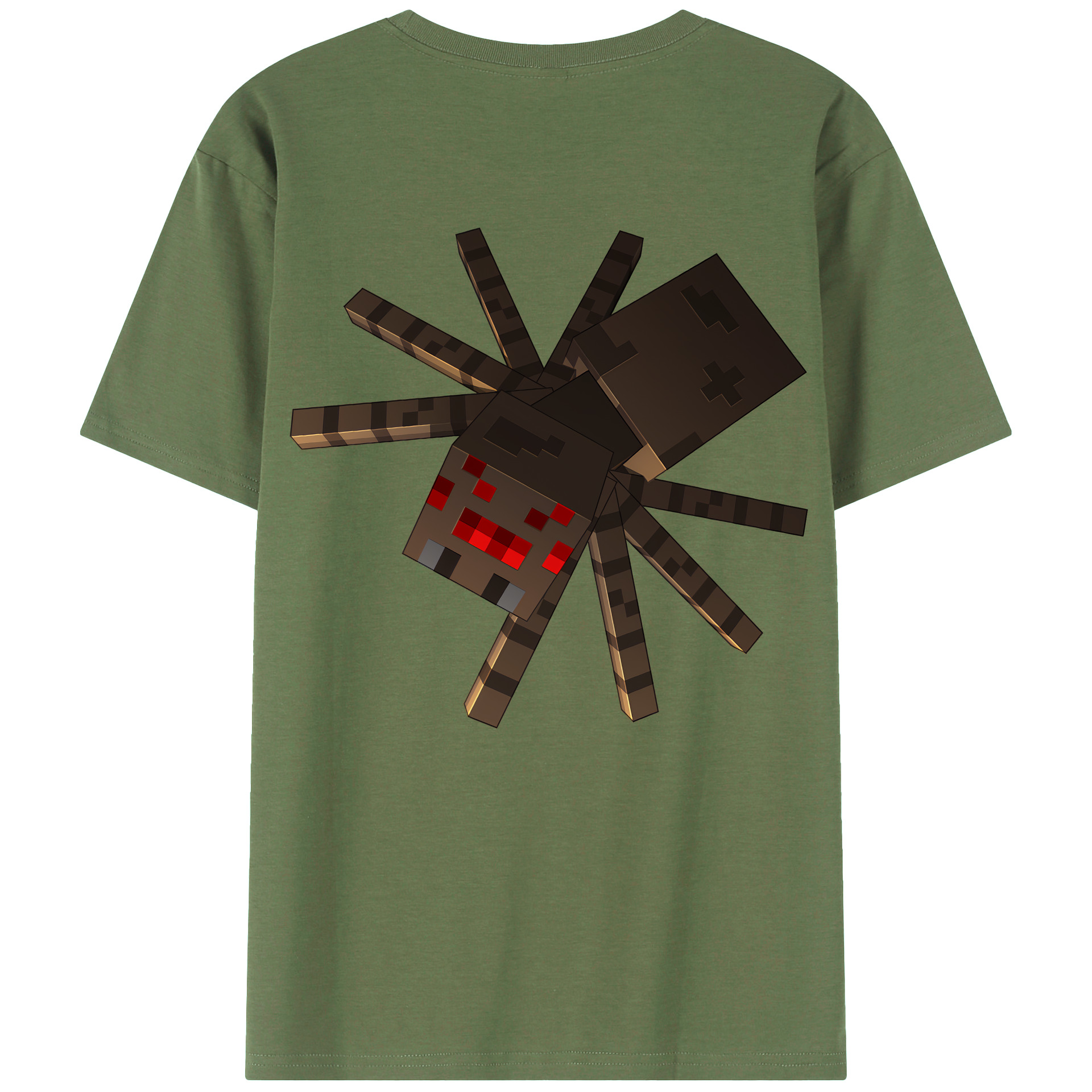 （画像用） マインクラフト ブロックの世界 Minecraft MC Block world 綿100％ メンズ半袖Tシャツ（バックプリント） 通気性